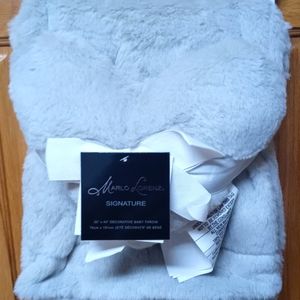 NWT Gray Decorative Baby Throw & Pillow.